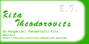 rita theodorovits business card